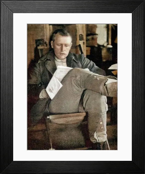 Framed Print : Fridtjof Nansen after his wash and brush up, 1896 (1899). Creator: Frederick George Jackson Framed Print : Fridtjof Nansen after his wash and brush up, 1896 (1899). Creator: Frederick George Jackson