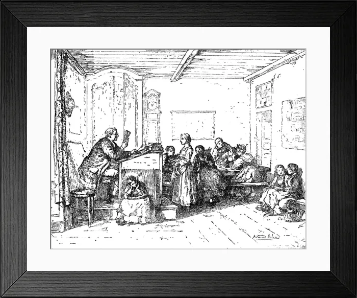 Framed Print : Illustrated handbooks to the picture exhibitions: The Swiss Village School by Armand Leleux, 1880. Creator: Unknown Framed Print : Illustrated handbooks to the picture exhibitions: The Swiss Village School by Armand Leleux, 1880. Creator: Unknown