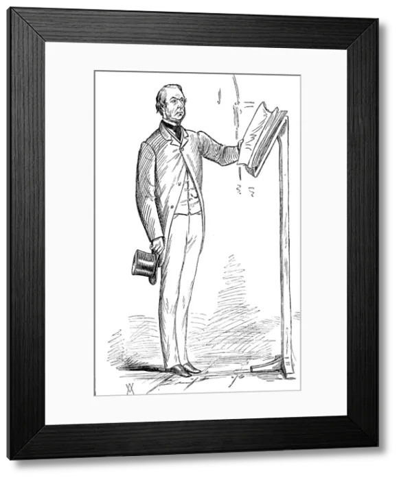 Framed Print : Parliamentary Sketches: in the Lobby - the Guardian of the Constitution, 1880. Creator: Unknown Framed Print : Parliamentary Sketches: in the Lobby - the Guardian of the Constitution, 1880. Creator: Unknown