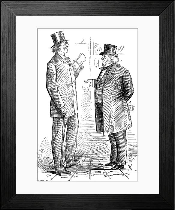 Framed Print : Parliamentary Sketches: in the Lobby - tribunes of the people, 1880. Creator: Joseph Swain Framed Print : Parliamentary Sketches: in the Lobby - tribunes of the people, 1880. Creator: Joseph Swain