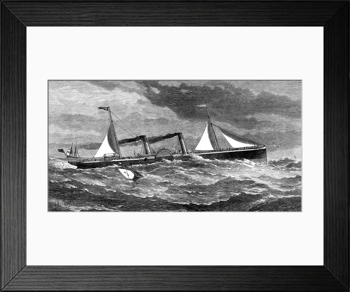 Framed Print : The Holyhead and Kingstown steam-boat Violet, constructed of steel, 1880. Creator: Unknown Framed Print : The Holyhead and Kingstown steam-boat Violet, constructed of steel, 1880. Creator: Unknown