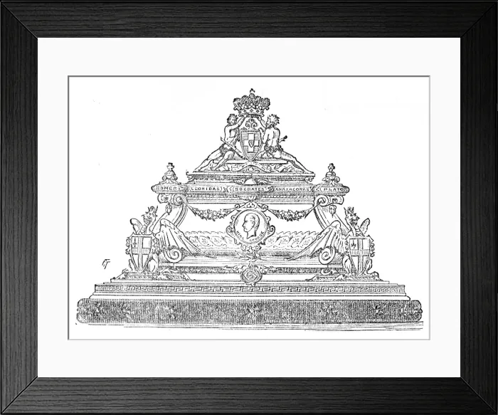 Framed Print : Casket presented to the King of Greece, with Freedom of the City of London, 1880. Creator: Unknown
