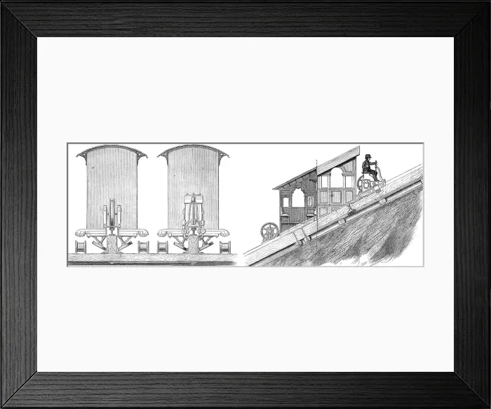 Framed Print : Opening of the railway to the top of Mount Vesuvius, 1880. Creator: Unknown Framed Print : Opening of the railway to the top of Mount Vesuvius, 1880. Creator: Unknown