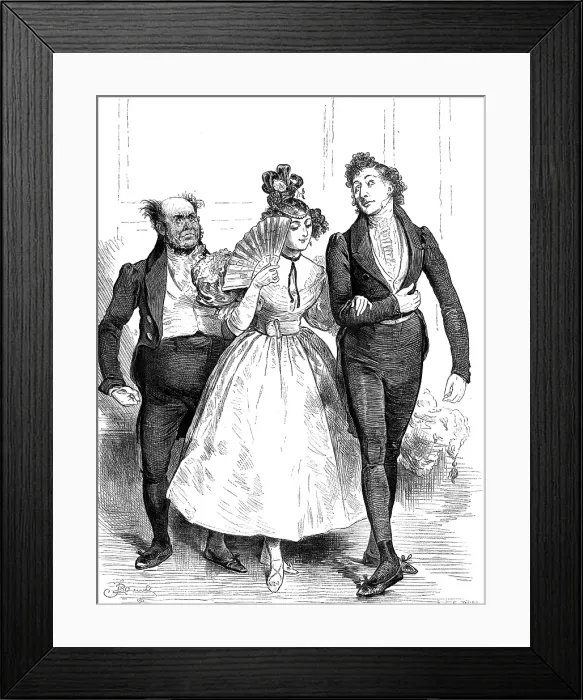 Framed Print : A Domestic Drama - Act II. - The Victory (of Worth over Wealth) drawn By F. Barnard, 1880. Creator: R&E Taylor Framed Print : A Domestic Drama - Act II. - The Victory (of Worth over Wealth) drawn By F. Barnard, 1880. Creator: R&E Taylor