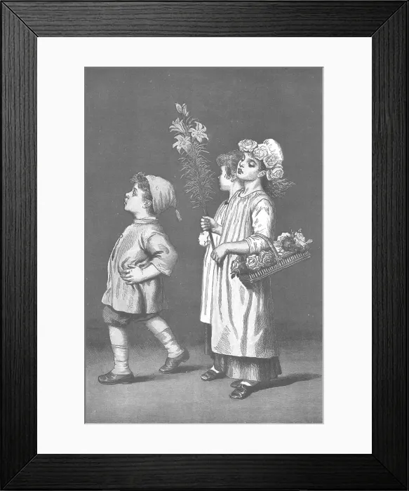 Framed Print : Roses and Lilies, 1880. Creator: Unknown Framed Print : Roses and Lilies, 1880. Creator: Unknown