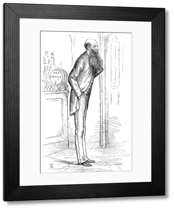 Framed Print : Parliamentary Sketches: in the Lobby - Cold Water, 1880. Creator: Unknown Framed Print : Parliamentary Sketches: in the Lobby - Cold Water, 1880. Creator: Unknown
