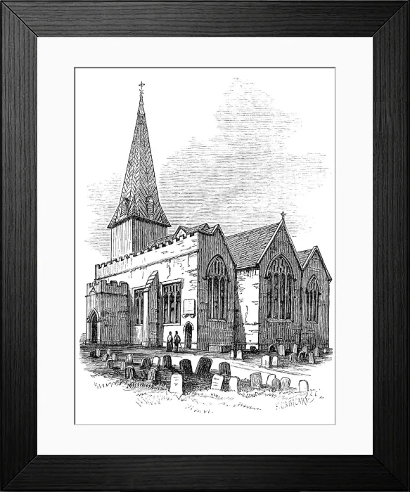 Framed Print : Swymbridge Church, North Devon, 1880. Creator: Unknown Framed Print : Swymbridge Church, North Devon, 1880. Creator: Unknown