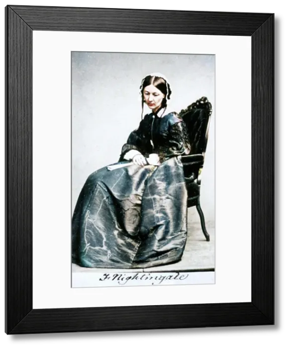 Framed Print : Florence Nightingale (1820-1910), 1854. Creator: Unknown Framed Print : Florence Nightingale (1820-1910), 1854. Creator: Unknown