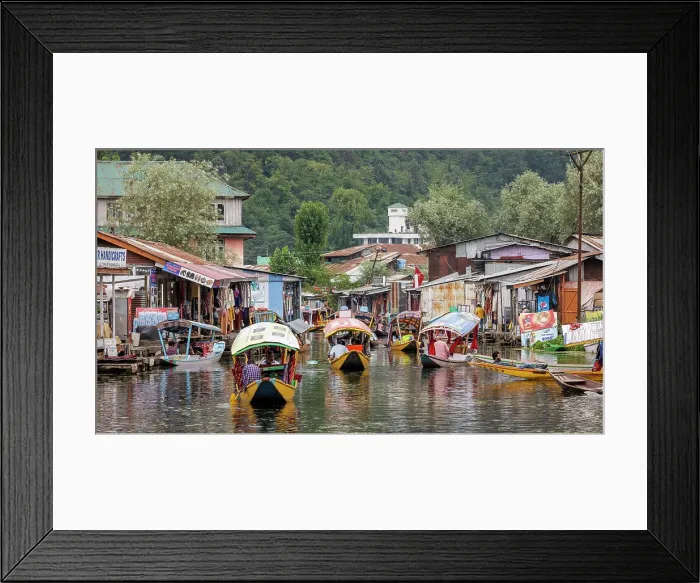 Framed Print : Dal Lake, Srinagar, Kashmir, India, 2023. Creator: Peter Thompson