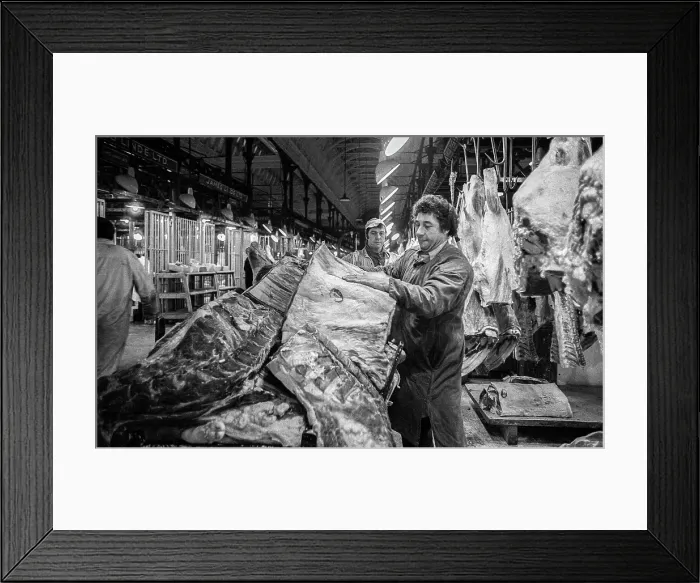 Framed Print : Smithfield Meat Market, City of London, January 1980. Creator: Peter Thompson Framed Print : Smithfield Meat Market, City of London, January 1980. Creator: Peter Thompson