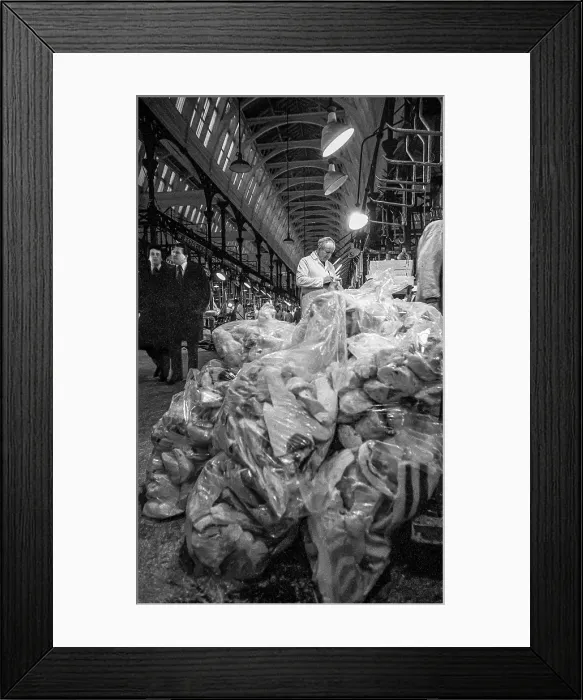 Framed Print : Smithfield Meat Market, City of London, January 1980. Creator: Peter Thompson Framed Print : Smithfield Meat Market, City of London, January 1980. Creator: Peter Thompson