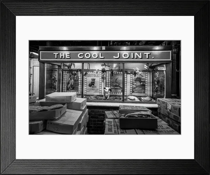 Framed Print : Smithfield Meat Market, City of London, January 1980. Creator: Peter Thompson Framed Print : Smithfield Meat Market, City of London, January 1980. Creator: Peter Thompson