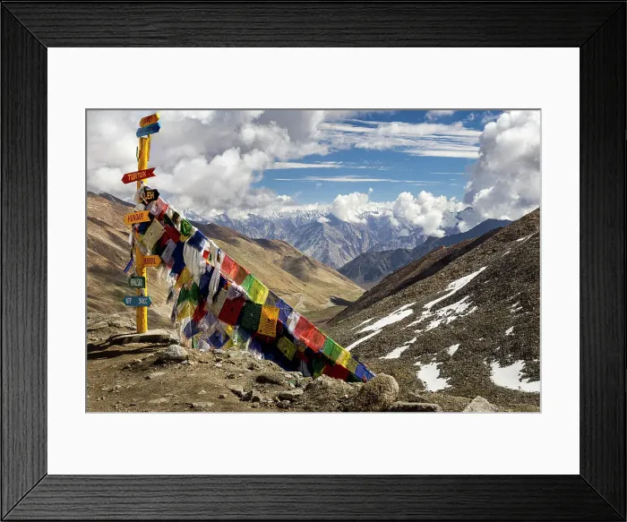 Framed Print : Khardung La pass, Ladakh, India, 2023. Creator: Peter Thompson Framed Print : Khardung La pass, Ladakh, India, 2023. Creator: Peter Thompson