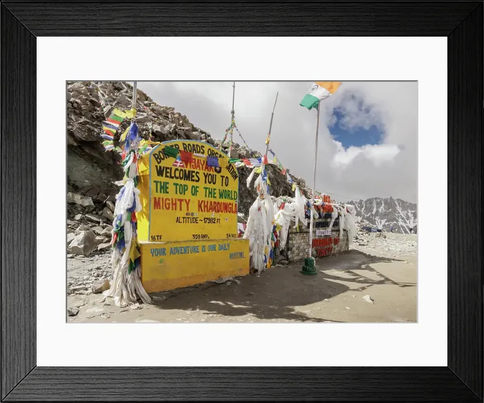 Framed Print : Khardung La pass, Ladakh, India, 2023. Creator: Peter Thompson Framed Print : Khardung La pass, Ladakh, India, 2023. Creator: Peter Thompson