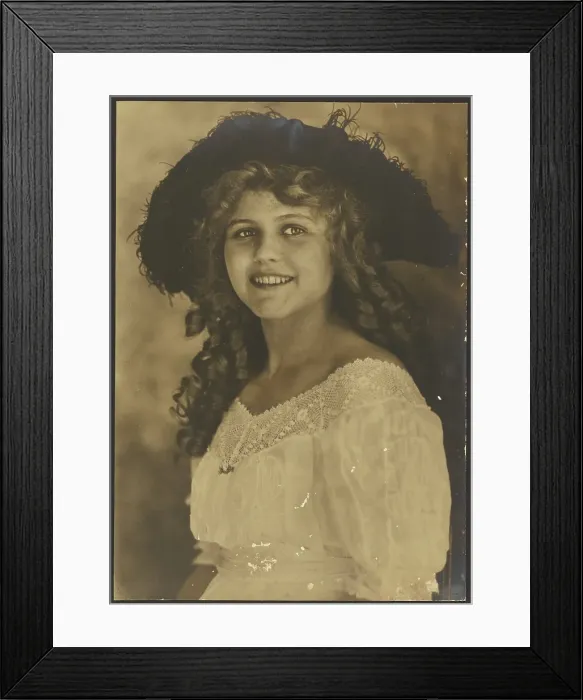Framed Print : Portrait of a Young Woman with Corkscrew Curls, 1907-1943. Creator: Louis Fleckenstein Framed Print : Portrait of a Young Woman with Corkscrew Curls, 1907-1943. Creator: Louis Fleckenstein