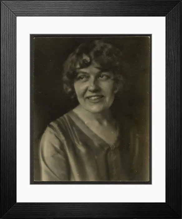 Framed Print : Portrait of a Woman in Satin Shirt, 1907-1943. Creator: Louis Fleckenstein Framed Print : Portrait of a Woman in Satin Shirt, 1907-1943. Creator: Louis Fleckenstein