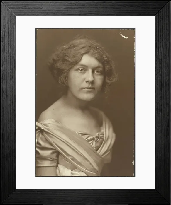 Framed Print : Portrait of a Woman in Formal Dress, 1907-1943. Creator: Louis Fleckenstein Framed Print : Portrait of a Woman in Formal Dress, 1907-1943. Creator: Louis Fleckenstein