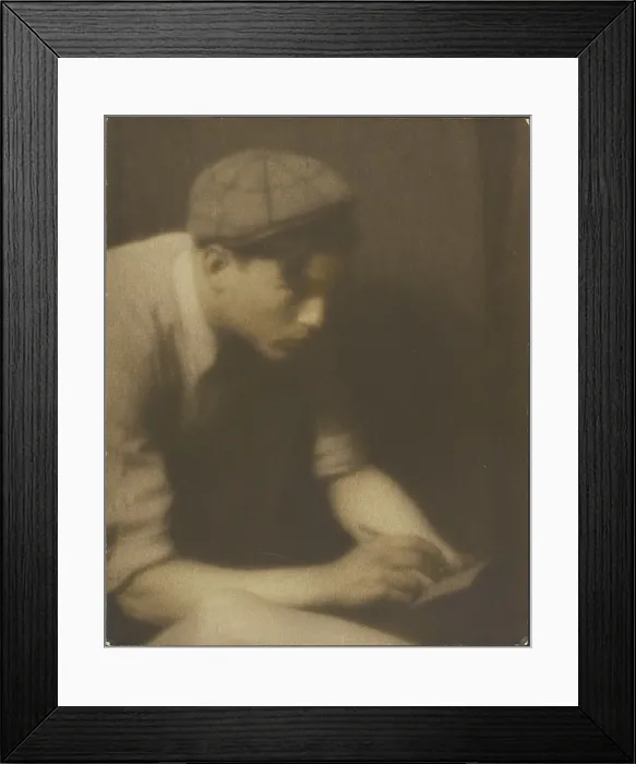 Framed Print : Portrait of a Young Man Writing a Note, 1907-1924. Creator: Louis Fleckenstein Framed Print : Portrait of a Young Man Writing a Note, 1907-1924. Creator: Louis Fleckenstein