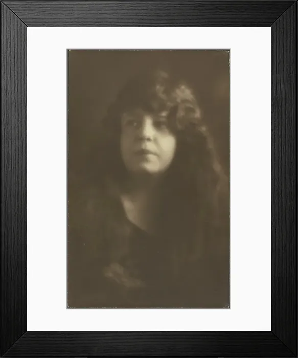 Framed Print : Portrait of a Woman with Hair Down, 1907-1943. Creator: Louis Fleckenstein Framed Print : Portrait of a Woman with Hair Down, 1907-1943. Creator: Louis Fleckenstein