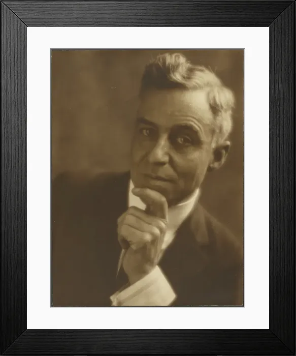 Framed Print : Portrait of a Man with Chin in Hand, 1907-1943. Creator: Louis Fleckenstein Framed Print : Portrait of a Man with Chin in Hand, 1907-1943. Creator: Louis Fleckenstein