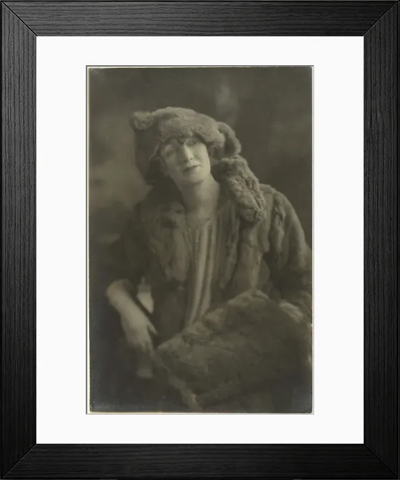Framed Print : Portrait of a Woman in Furs, 1907-1943. Creator: Louis Fleckenstein Framed Print : Portrait of a Woman in Furs, 1907-1943. Creator: Louis Fleckenstein