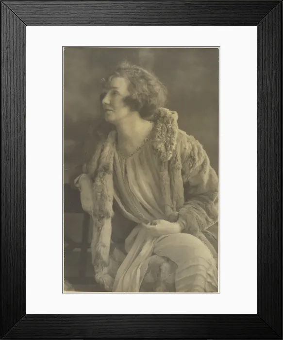 Framed Print : Portrait of a Woman in Furs, 1907-1943. Creator: Louis Fleckenstein Framed Print : Portrait of a Woman in Furs, 1907-1943. Creator: Louis Fleckenstein