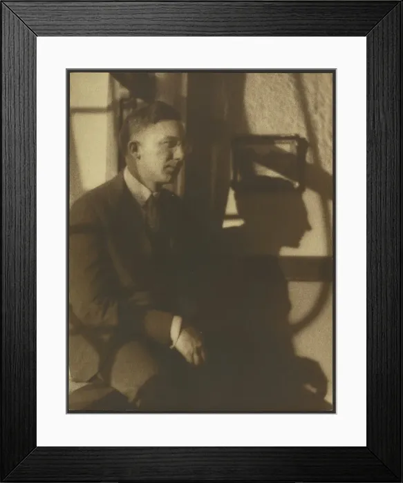 Framed Print : Portrait of a Man with Shadows, 1907-1943. Creator: Louis Fleckenstein Framed Print : Portrait of a Man with Shadows, 1907-1943. Creator: Louis Fleckenstein
