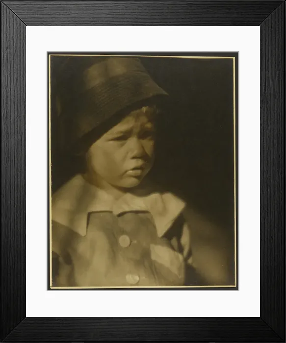 Framed Print : Portrait of a Young Child with Cap, 1907-1943. Creator: Louis Fleckenstein Framed Print : Portrait of a Young Child with Cap, 1907-1943. Creator: Louis Fleckenstein