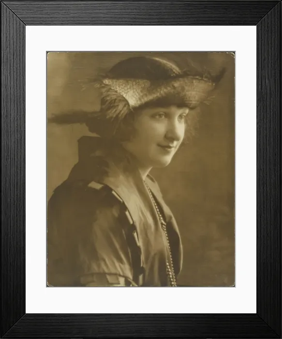 Framed Print : Portrait of a Woman in Straw Hat, about 1921. Creator: Louis Fleckenstein Framed Print : Portrait of a Woman in Straw Hat, about 1921. Creator: Louis Fleckenstein