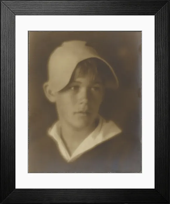Framed Print : Portrait of a Young Boy in Cap, 1907-1943. Creator: Louis Fleckenstein Framed Print : Portrait of a Young Boy in Cap, 1907-1943. Creator: Louis Fleckenstein