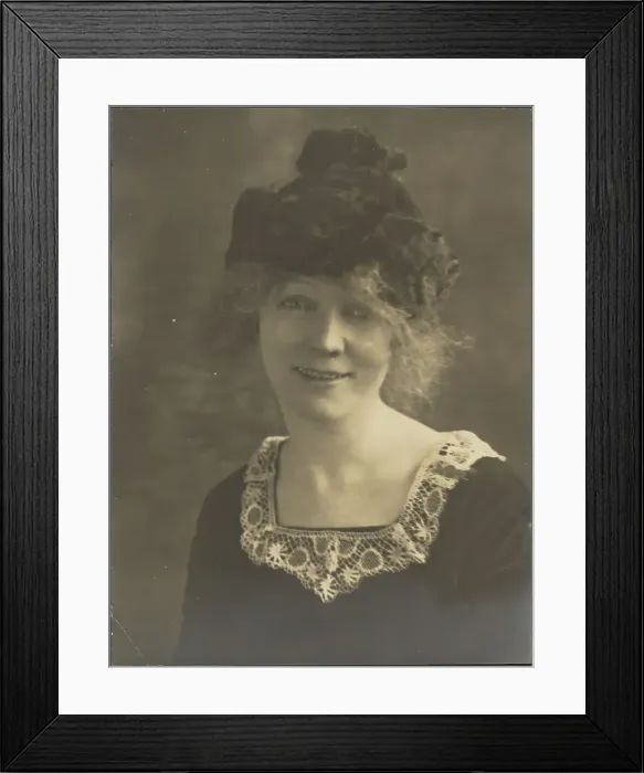 Framed Print : Portrait of a Woman in Lace Collar, 1907-1943. Creator: Louis Fleckenstein Framed Print : Portrait of a Woman in Lace Collar, 1907-1943. Creator: Louis Fleckenstein