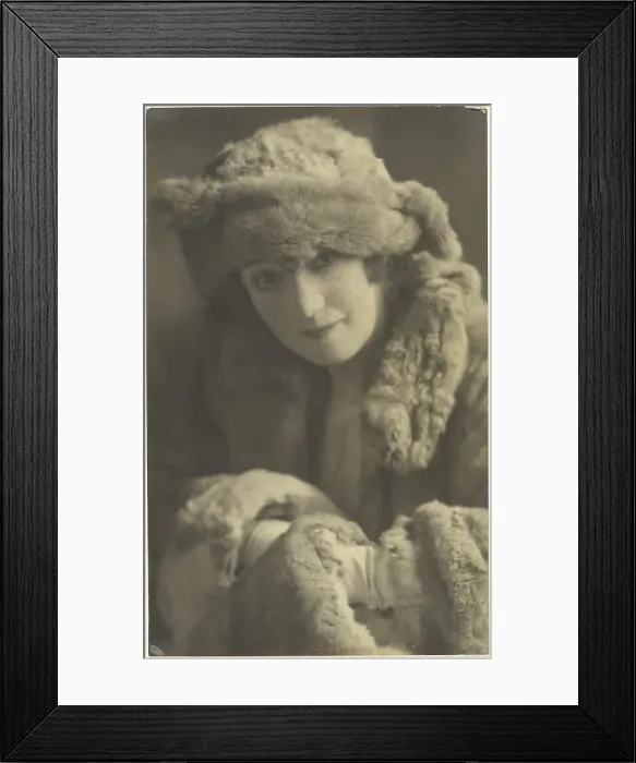 Framed Print : Portrait of a Woman in Furs, 1907-1943. Creator: Louis Fleckenstein Framed Print : Portrait of a Woman in Furs, 1907-1943. Creator: Louis Fleckenstein