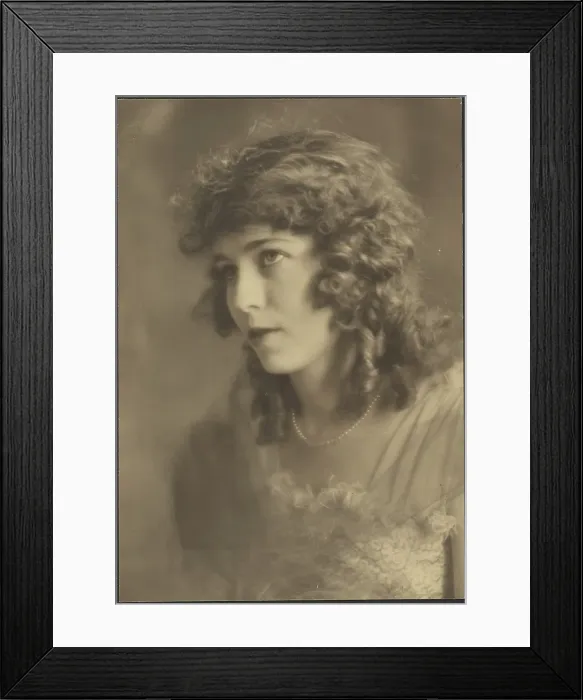 Framed Print : Portrait of a Woman in Gauze Shawl, 1907-1943. Creator: Louis Fleckenstein Framed Print : Portrait of a Woman in Gauze Shawl, 1907-1943. Creator: Louis Fleckenstein