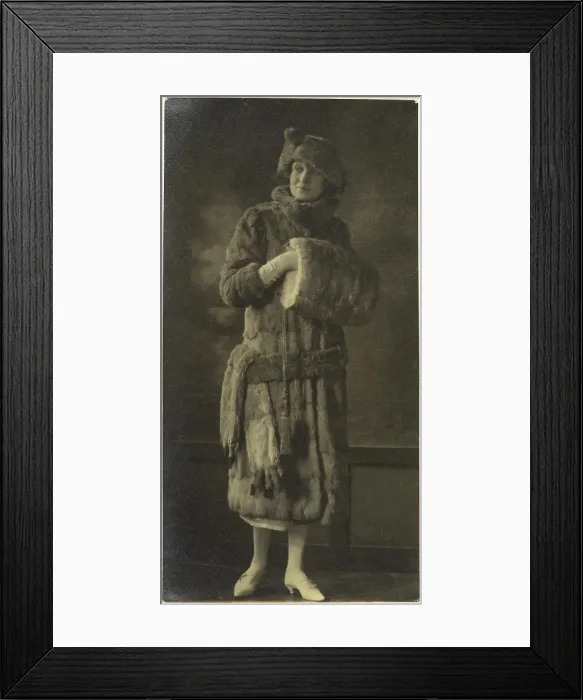 Framed Print : Portrait of a Woman in Furs, 1907-1943. Creator: Louis Fleckenstein Framed Print : Portrait of a Woman in Furs, 1907-1943. Creator: Louis Fleckenstein