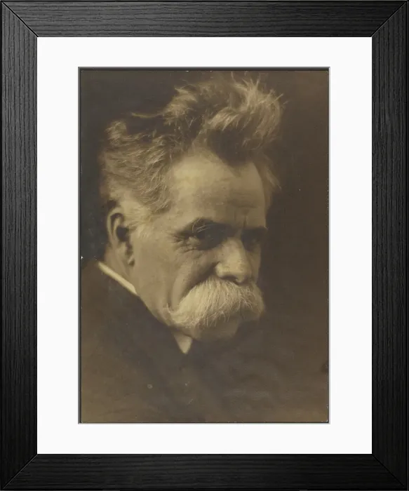 Framed Print : Portrait of a Man with Large Moustache, 1907-1943. Creator: Louis Fleckenstein Framed Print : Portrait of a Man with Large Moustache, 1907-1943. Creator: Louis Fleckenstein