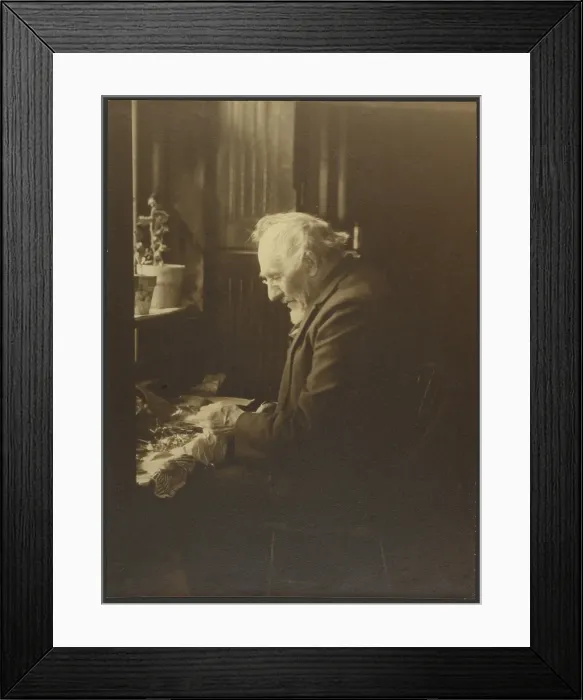 Framed Print : Portrait of a Man Working at Desk, 1895-1943. Creator: Louis Fleckenstein Framed Print : Portrait of a Man Working at Desk, 1895-1943. Creator: Louis Fleckenstein