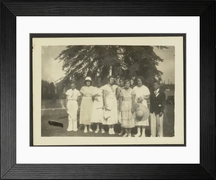 Framed Print : Group Portrait of Youths Dressed in White, 1907-1943. Creator: Louis Fleckenstein Framed Print : Group Portrait of Youths Dressed in White, 1907-1943. Creator: Louis Fleckenstein