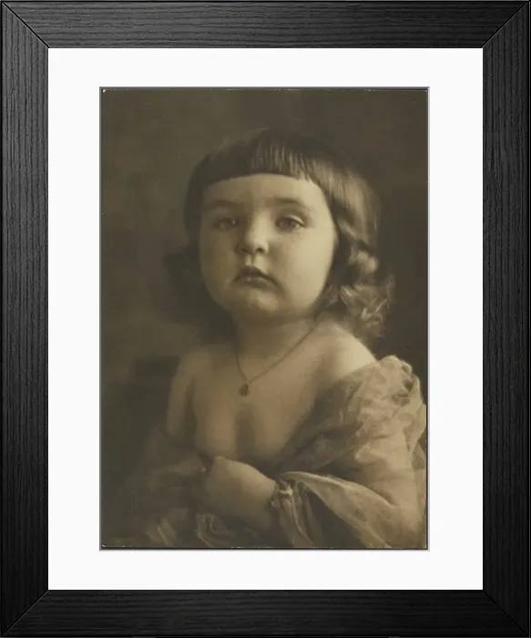 Framed Print : Portrait of a Child in Gauze, 1919. Creator: Louis Fleckenstein Framed Print : Portrait of a Child in Gauze, 1919. Creator: Louis Fleckenstein