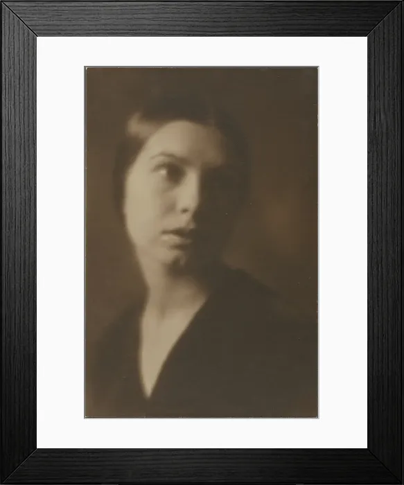 Framed Print : Portrait of a Woman with Tilted Head, 1907-1943. Creator: Louis Fleckenstein Framed Print : Portrait of a Woman with Tilted Head, 1907-1943. Creator: Louis Fleckenstein