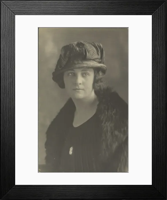 Framed Print : Portrait of a Woman with Cameo Pin, 1907-1943. Creator: Louis Fleckenstein Framed Print : Portrait of a Woman with Cameo Pin, 1907-1943. Creator: Louis Fleckenstein
