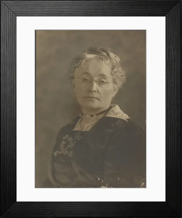 Framed Print : Portrait of a Woman with Glasses, 1907-1924. Creator: Louis Fleckenstein Framed Print : Portrait of a Woman with Glasses, 1907-1924. Creator: Louis Fleckenstein