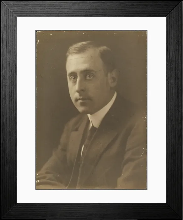 Framed Print : Portrait of a Man with Striped Tie, 1907-1943. Creator: Louis Fleckenstein Framed Print : Portrait of a Man with Striped Tie, 1907-1943. Creator: Louis Fleckenstein