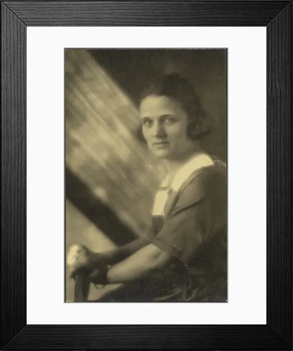 Framed Print : Portrait of a Woman in Streaming Light, 1907-1943. Creator: Louis Fleckenstein Framed Print : Portrait of a Woman in Streaming Light, 1907-1943. Creator: Louis Fleckenstein