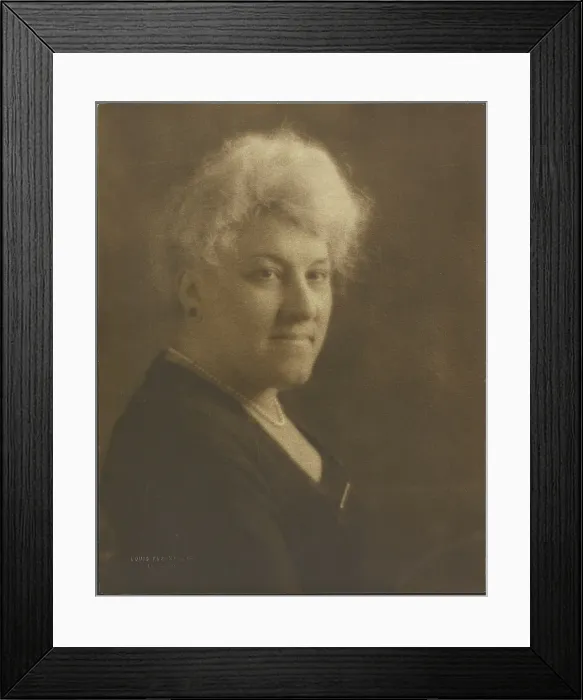 Framed Print : Portrait of a Woman with Pearls and Bar Pin, 1907-1924. Creator: Louis Fleckenstein Framed Print : Portrait of a Woman with Pearls and Bar Pin, 1907-1924. Creator: Louis Fleckenstein