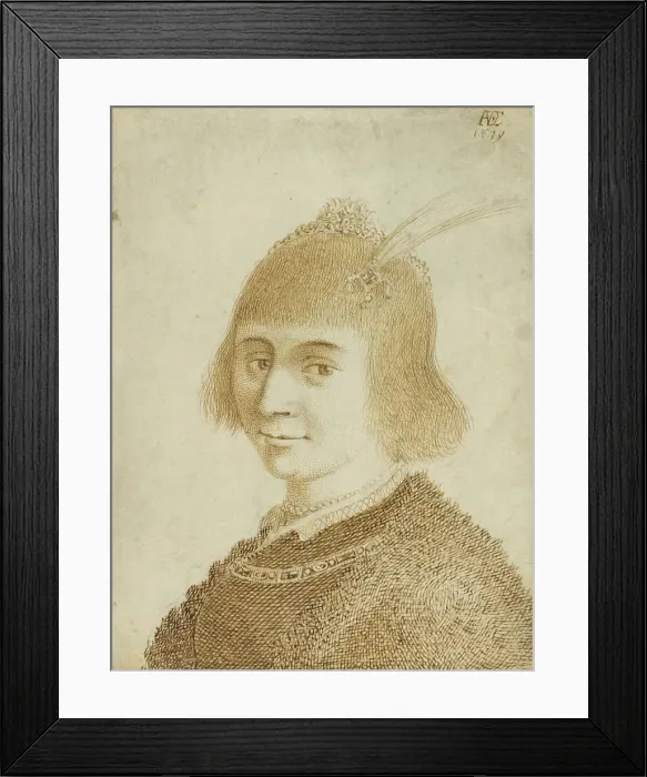 Framed Print : Portrait of a Lady, 1639. Creator: Jan van de Velde II Framed Print : Portrait of a Lady, 1639. Creator: Jan van de Velde II