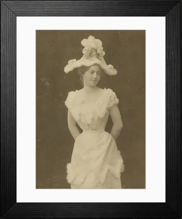 Framed Print : Portrait of young woman in hat, about 1870-1880. Creator: Otto von Mayer Framed Print : Portrait of young woman in hat, about 1870-1880. Creator: Otto von Mayer