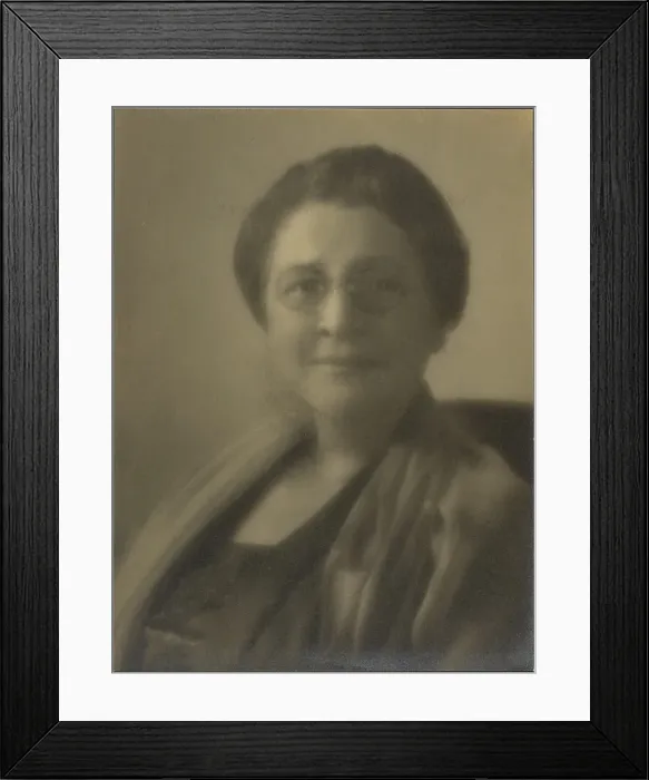 Framed Print : Portrait of a Woman Wearing Spectacles, 1907-1943. Creator: Louis Fleckenstein Framed Print : Portrait of a Woman Wearing Spectacles, 1907-1943. Creator: Louis Fleckenstein