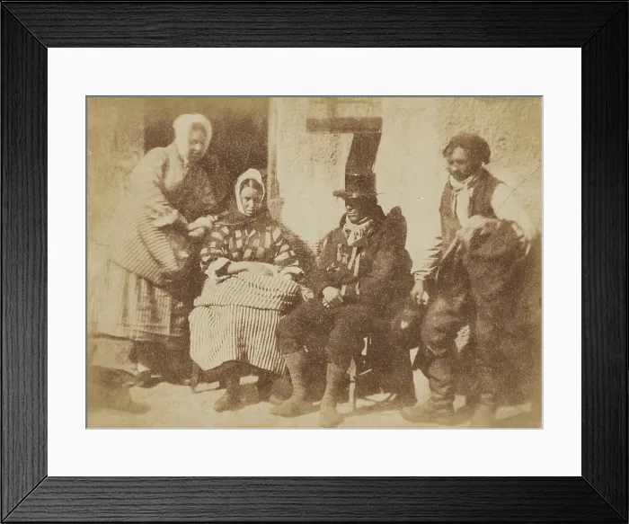 Framed Print : Mrs Logan, Mrs Seton and two unknown men, 1843-1848. Creator: Hill & Adamson Framed Print : Mrs Logan, Mrs Seton and two unknown men, 1843-1848. Creator: Hill & Adamson