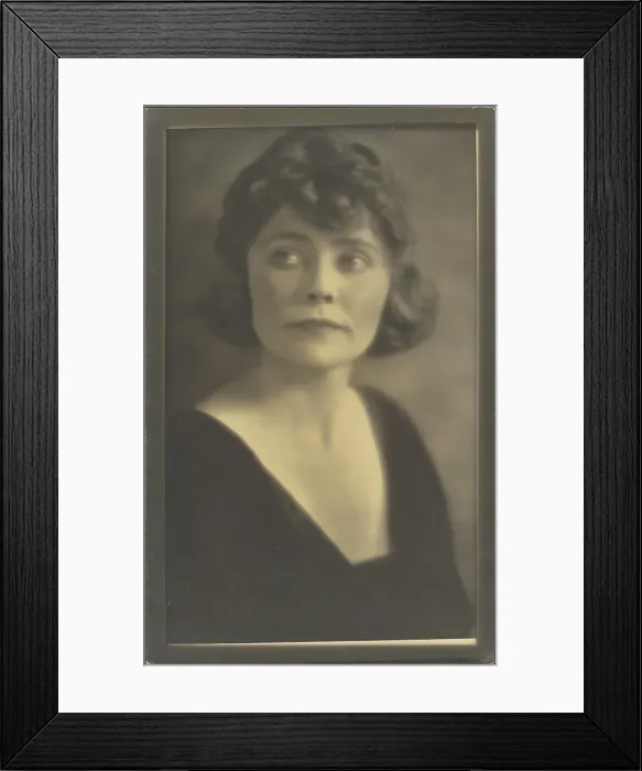 Framed Print : Portrait of a Woman in Black Dress, 1907-1943. Creator: Louis Fleckenstein Framed Print : Portrait of a Woman in Black Dress, 1907-1943. Creator: Louis Fleckenstein