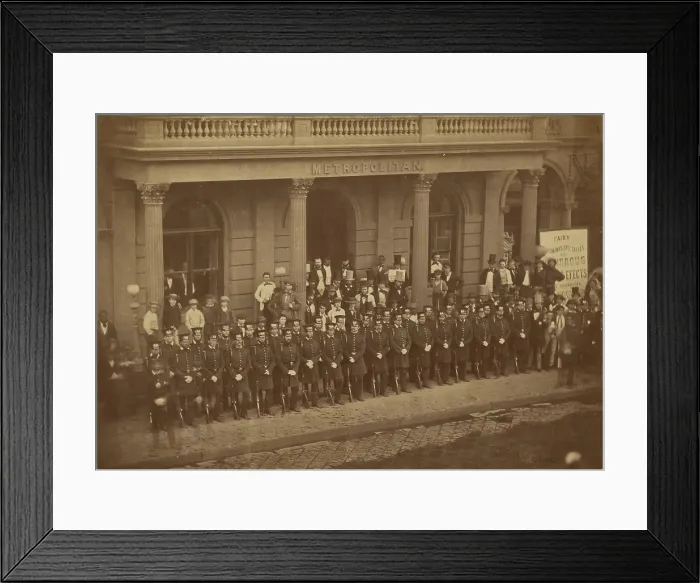 Framed Print : Group portrait of officers, 1860-1869. Creators: Silas A. Holmes, Charles De Forest Fredricks Framed Print : Group portrait of officers, 1860-1869. Creators: Silas A. Holmes, Charles De Forest Fredricks
